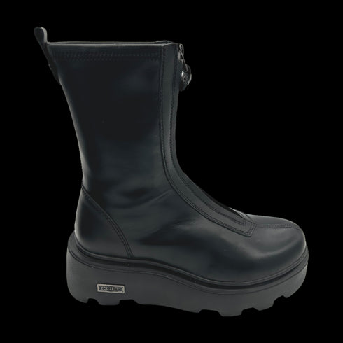 Stivaletto Donna con tomaia in pelle e chiusura zip frontale